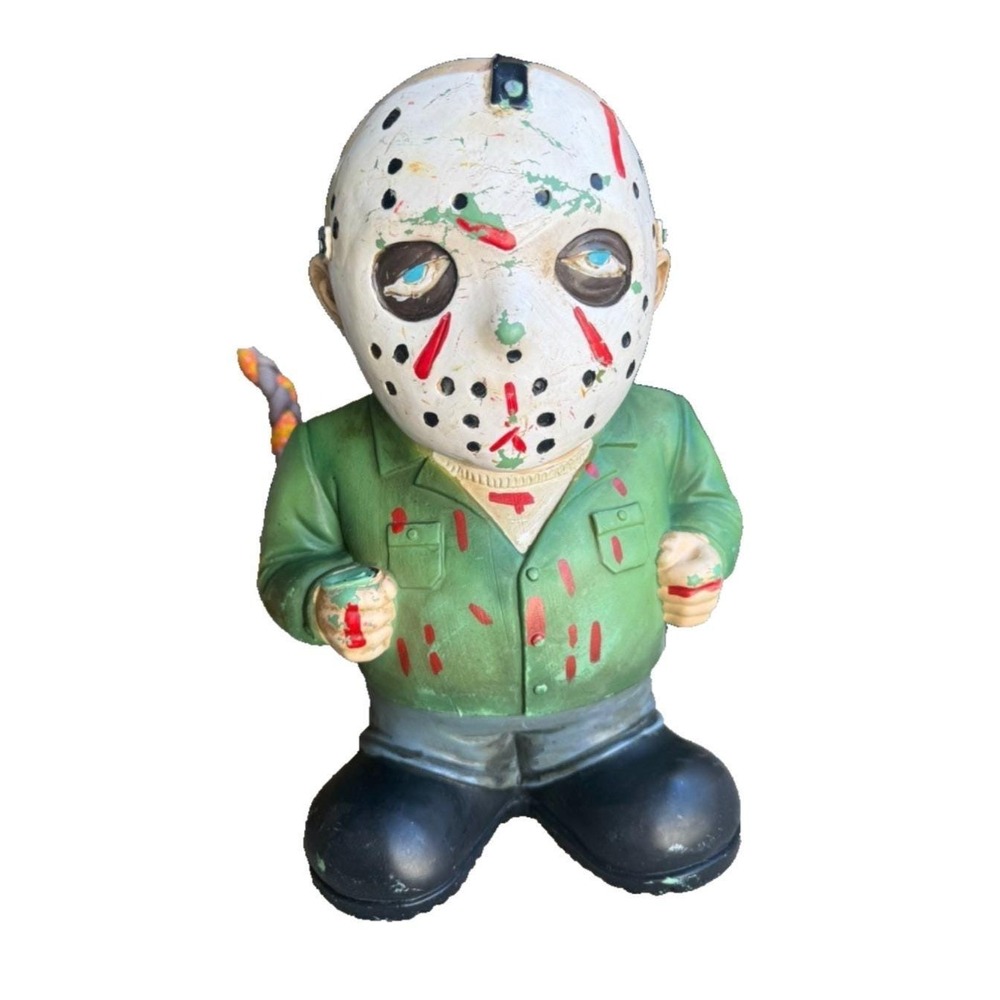 Rare Jason Voorhees Statue Friday the 13th Halloween Decor Vintage 1 foot tall